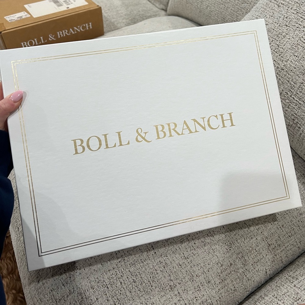 Boll & Branch Percale Hemmed Duvet Set KING